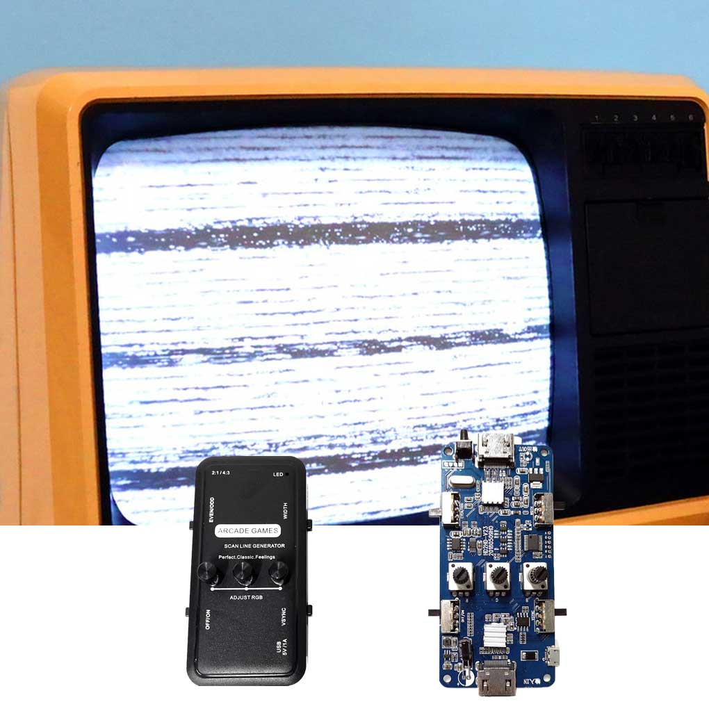 Gaming Console Generations - Adjustable Scanline Generator with 3 Knobs