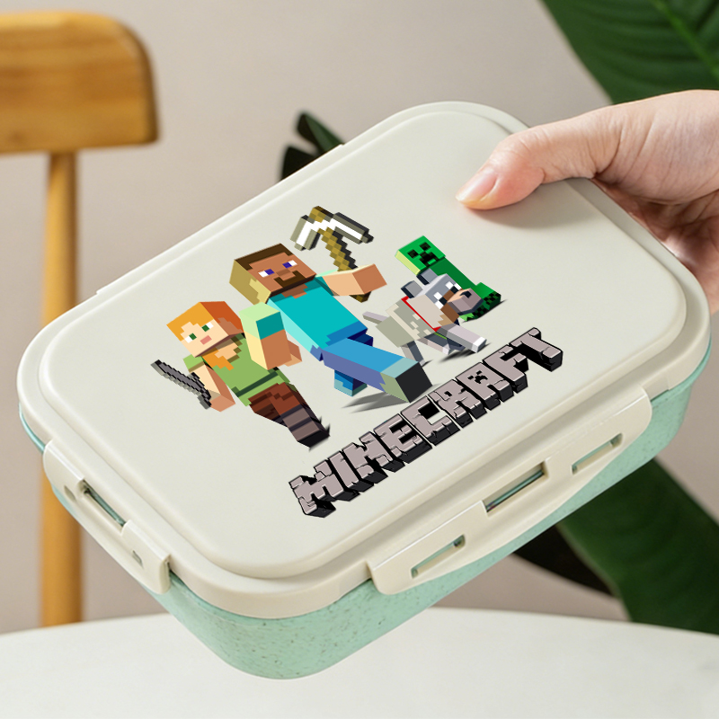 Gaming Console With Minecraft - Minecrafted Bento Lunch Box Game Picnic