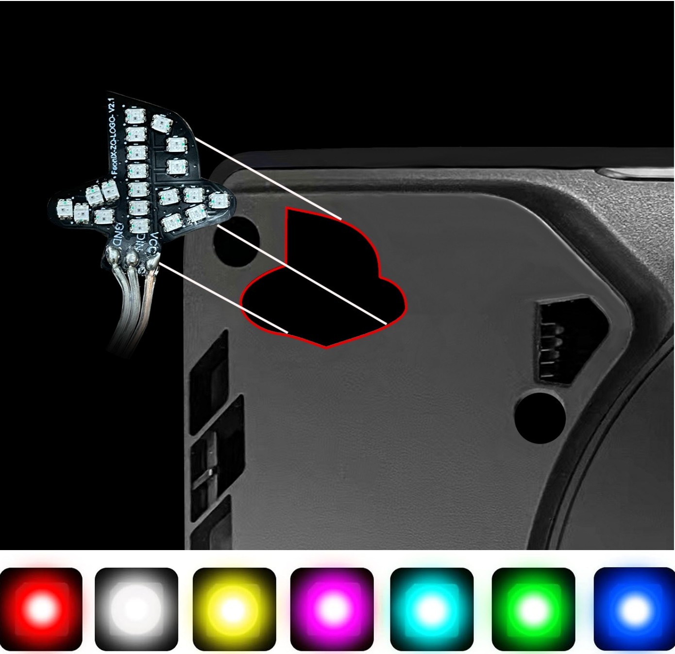 Gaming Console Logo - RGB Mood Light with Music Sync