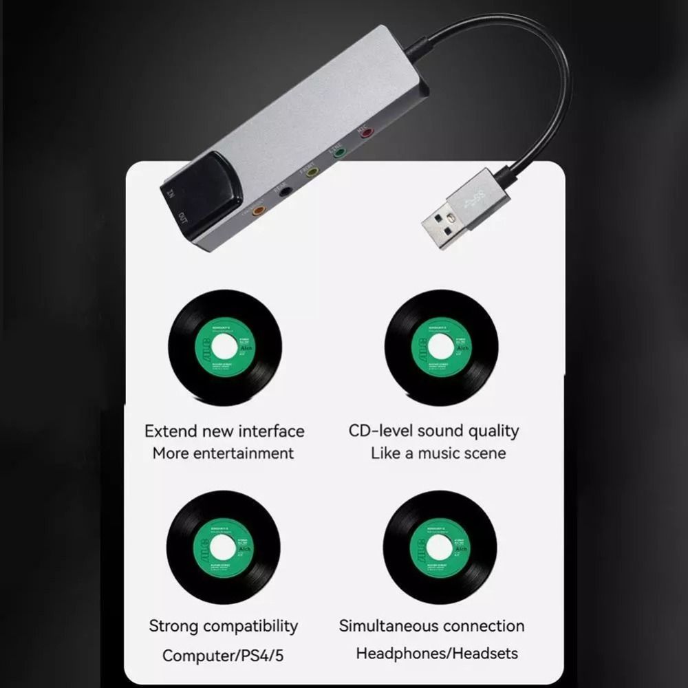 New USB Sound Card 7.1 5.1 Cha - Gaming Console Pc recension och pris