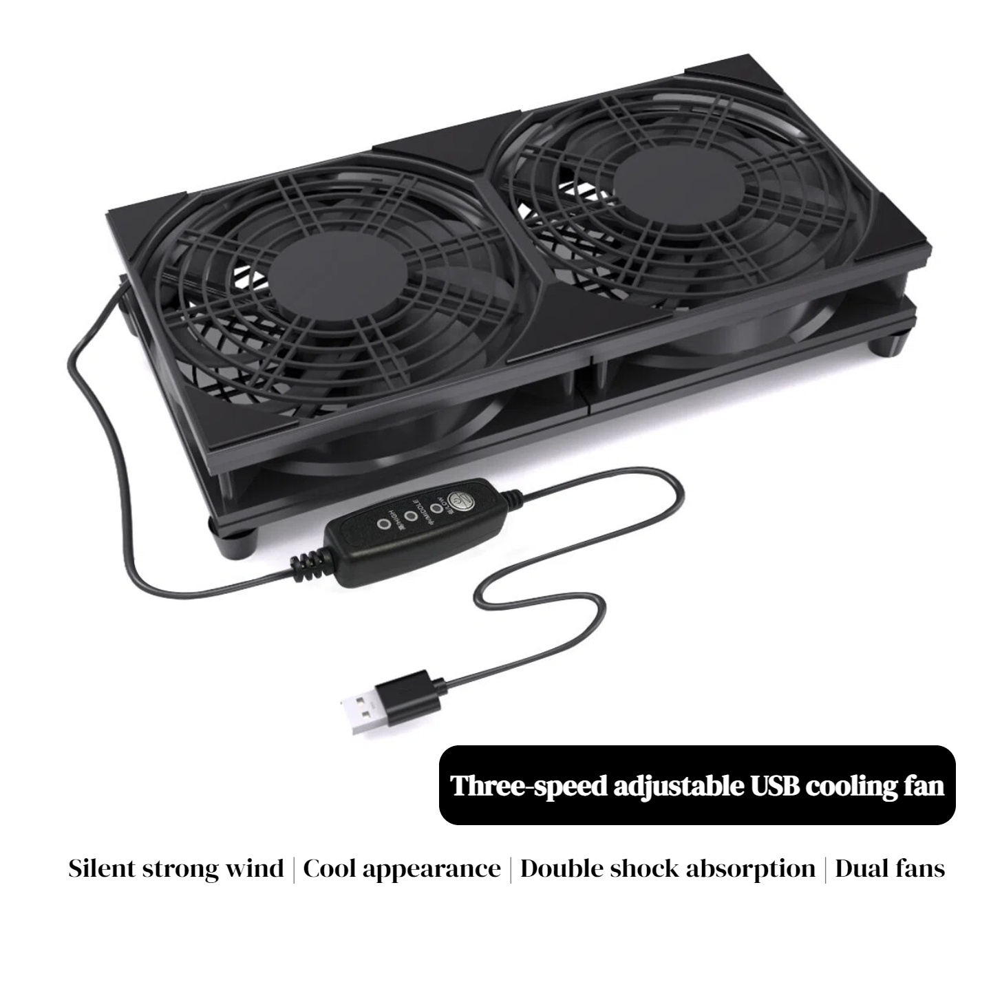 Dual USB Cooling Fan with 3-Sp - Gaming Console Pc recension och pris