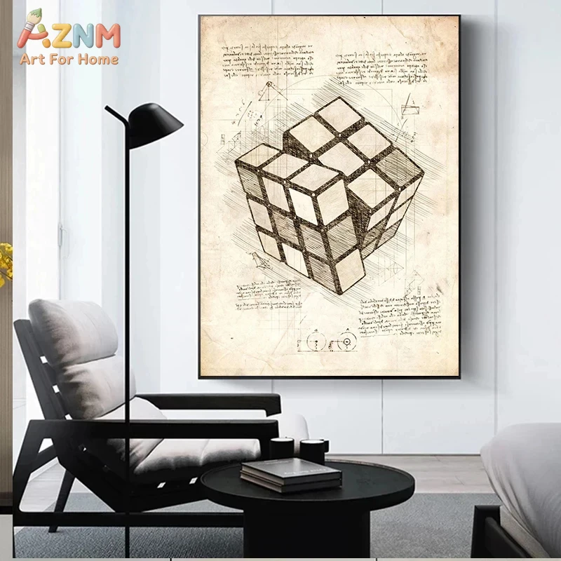 AZNM Vintage Blueprint Gaming  - Gaming Console Cube recension och pris