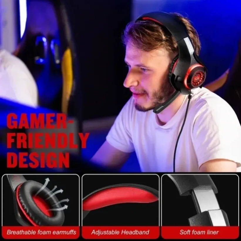 LED Gaming Headphones with Mic - Gaming Console Headset recension och pris