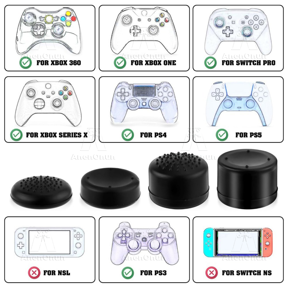 8PCS Thumb Grip Caps Controlle - Gaming Console Pc recension och pris
