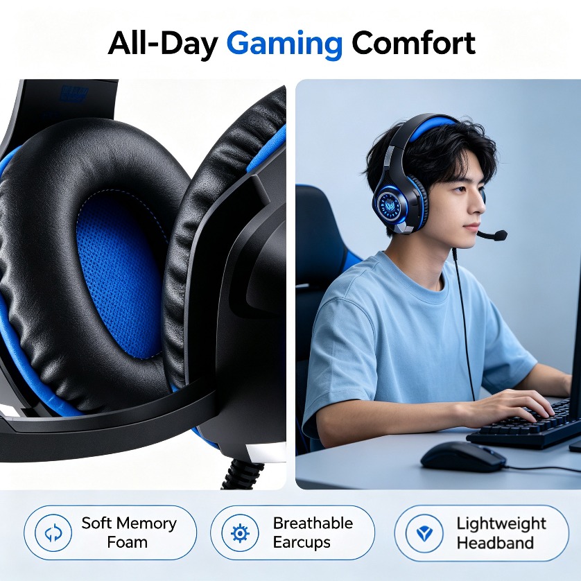 Stereo Gaming Headset with Mic - Gaming Console Headset recension och pris